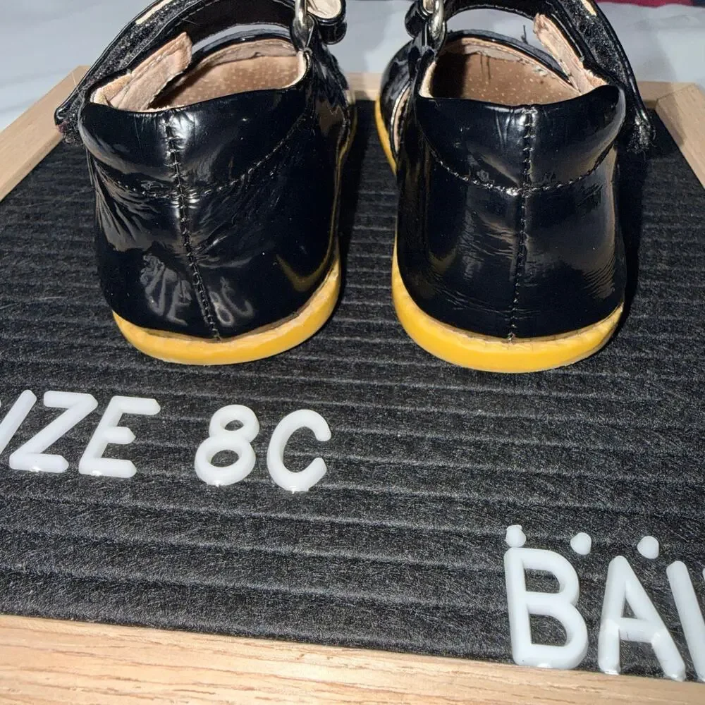 Livie and Luca black petal shoes 8C